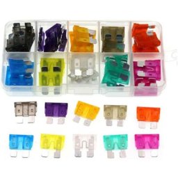 Jeu de fusibles de Voiture de Type Lame de Petite Taille de Profil 100 Pcs, 10 Types d'inserts de