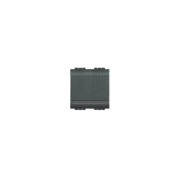 Bouton poussoir 1 pôle no 10A avec 2 modules living de couleur anthracite Bticino