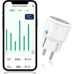 Prise wlan avec mesure de la puissance, prise WiFi, design mini, consommation d'énergie, mesure et