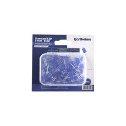 Assortiment de leds 5 mm Barthelme 00430323 bleu rond 2000 mcd 35 ° 20 ma 3 v 1 set