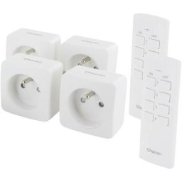Lot de 4 mini prises On/Off et 2 télécommande