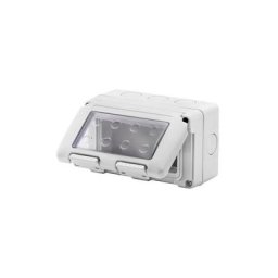 Conteneur étanche 4 modules en gris RAL 7035 pour appareils IP55