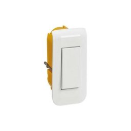 Legrand - Kit Mosaic Interrupteur étroit + Support + Plaque + Boîte - Complet - Blanc