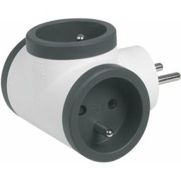 Legrand - Fiche 3x2P+T latérales 16A 230v 3680W - Blanc/Noir