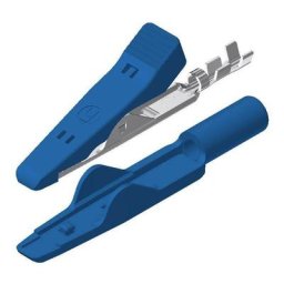 Sks Hirschmann - Pince crocodile miniature 8 a bleu 930318102 Plage de serrage (max.): 4 mm