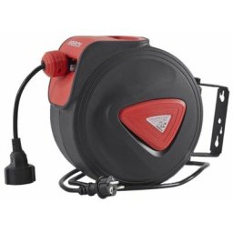 Enrouleur de câble électrique automatique à ressort 10 m + 1,5 m avec support de fixation au mur