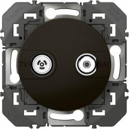 Legrand - Prise tv - sat mâle 9, 52mm blindée - Dooxie - Noir