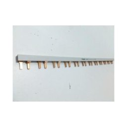 Barre de pontage 2P 24 modules languette 10mm² 63A 420mm groupe Hager KB263C