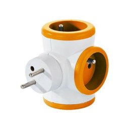 Watt&co - Chargeur Triplite 3x16A rotative 180° - Orange