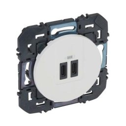 Legrand - Double chargeur usb dooxie 3A finition blanc type-C 600345