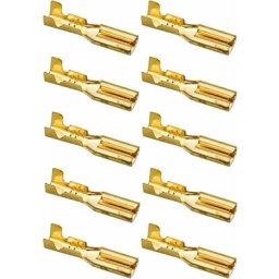 Cyclingcolors - 10x cosse laiton femelle 2,8mm à sertir plate connecteur fil câble électrique