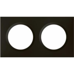 Legrand - Plaque carrée Dooxie - Noir velours - 2 postes