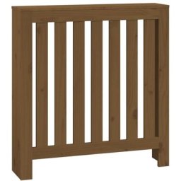 Cache-radiateur Marron miel 79,5x19x84 cm Bois massif de pin Vidaxl honey bown