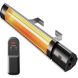 Pro Breeze - Chauffage de Terrasse extérieur à Infrarouge 2000W - Radiateur électrique Mural avec