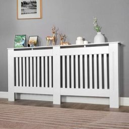 Cache Radiateur Blanc - Grille Cache Radiateur Maison en mdf Couvre Radiateur Bois Cache-Radiateur