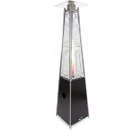 Chauffage d'extérieur gaz 11kW - Parasol chauffant - Noir - MaxxGarden