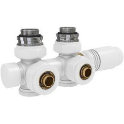 Robinet de Radiateur, Robinetterie de Robinet d'angle, Robinet thermostatique pour Radiateur, Kit