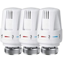 Lot de 3 têtes thermostatiques, vanne de radiateur thermostatique, vanne de radiateur