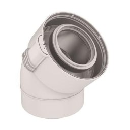 Coude rolux condensation Ø60/100MM pptl/pp 45° Sekurit