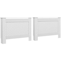 Vidaxl - Cache-radiateurs 2 pcs Blanc 112x19x81,5 cm mdf Blanc