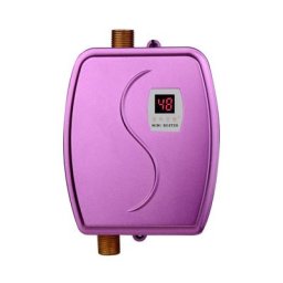 Chauffe-eau électrique sans réservoir, mini-chauffe-eau instantané 220V 3000W avec bouton tactile
