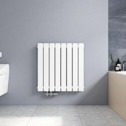 Radiateur à eau chaude Blanc horizontal Radiateur couche double 63x62cm, 826W chauffage central
