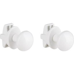 Noyon&thiebault - 2 patères sphère blanches pour radiateur sèche serviette tubes ronds