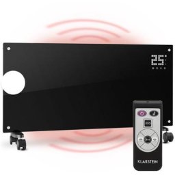 Klarstein - Bornholm Radiateur à convection 2000 w Menu lcd 2 niveaux de chauffage noir