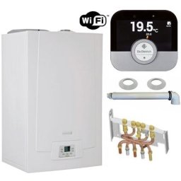 Chaudière Gaz Condensation mpx bic De Dietrich 33 kW Complète (dosseret + douilles + ventouse) avec