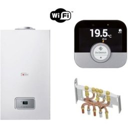 Chaudière Gaz BasNox ThemaPlus Bas-Nox Saunier Duval 25 kW / Cheminée Complète (Avec Douilles +