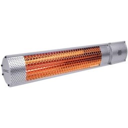 Chauffage de terrasse 2000W - Argenté – 2 réglages de chaleur – Rayonnements lumineux faibles