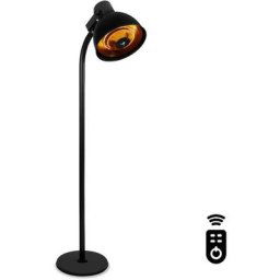 Chauffage de terrasse 2000W - Avec télécommande - Élément chauffant infrarouge halogène - 3 niveaux