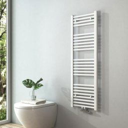 S'afielina - Radiateur à eau chaude Sèche-serviettes Raccordement central - Blanc 120x40 cm 427Watts
