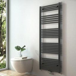 Radiateur à eau chaude Sèche-serviettes Raccordement central - Anthracite 160x60 cm 761Watts