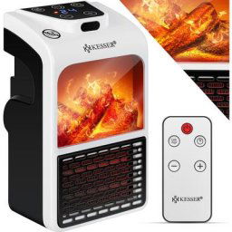 KESSER® mini radiateur à économie d'énergie avec effet cheminée télécommande affichage LCD