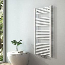 S'afielina - Radiateur à eau chaude Sèche-serviettes Raccordement central - Blanc 120x50 cm 513Watts