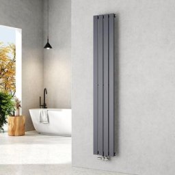Emke - Radiateur eau chaude en acier, 180x30cm, Tube plat vertical monocouche, Convient pour 8,4 m²
