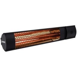 Chauffage de terrasse 2000W - Noir – 2 réglages de chaleur – Rayonnements lumineux faibles