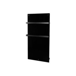Eurom - sani 600 comfort chauffage salle de bain 115x46.5cm wifi 600watt verre noir - Noir