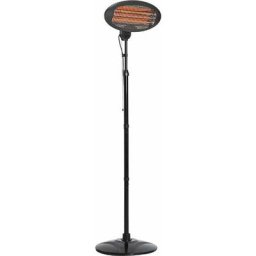 Parasol Chauffant Électrique 2000W - Chauffage de Terrasse 3 Niveaux de Chaleur - Hauteur et Tête