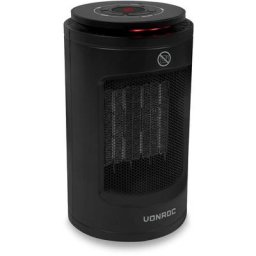 Vonroc - Radiateur électrique soufflant - 1200W - céramique - noir 3 positions de chauffage