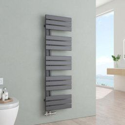 Sèche-serviettes eau chaude Radiateur eau chaude en acier Anthracite 1320x400mm 570 Watt