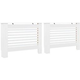Vidaxl - Cache-radiateurs 2 pcs Blanc 112x19x81,5 cm mdf Blanc