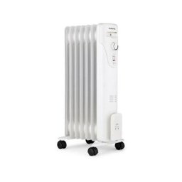 Radiateur électrique bain d'huile 1500W Oceanic 3 puissances - 7 éléments - Blanc - Mobile