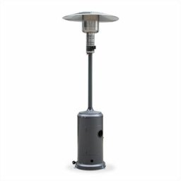 Chauffage d'extérieur gaz 12.5kW - Finland - Parasol chauffant gris. réglable. porte en façade et