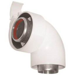 Coude 90° Rolux vent 60/100 Alu/PVC Ubbink 227233