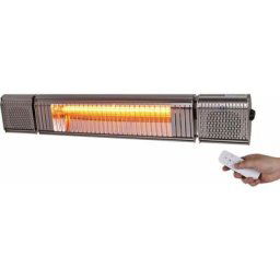 Chauffage de terrasse 2000W, 3 réglages de chaleur, télécommande incluse Maxxgarden