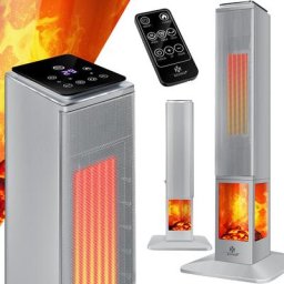Tour de chauffage Radiateur Radiateur sur pied infrarouge avec télécommande Minuterie Effet de