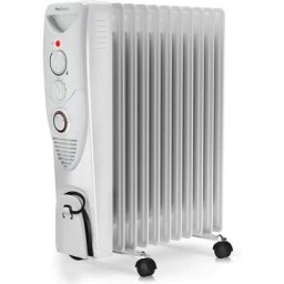 Radiateur à bain d'huile 2500 w, 11 colonnes - Chauffage électrique portable, Minuterie intégrée, 3