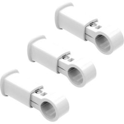 MB - Supports avec pince pour radiateurs sèche-serviettes - Tuyaux Ø22 mm - Capacité 75 Kg - Blanc